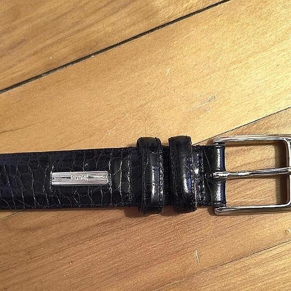 Polo by Ralph Lauren Black Crocodile Leather Belt. Size 34. Good Condition - Picture 3 of 9